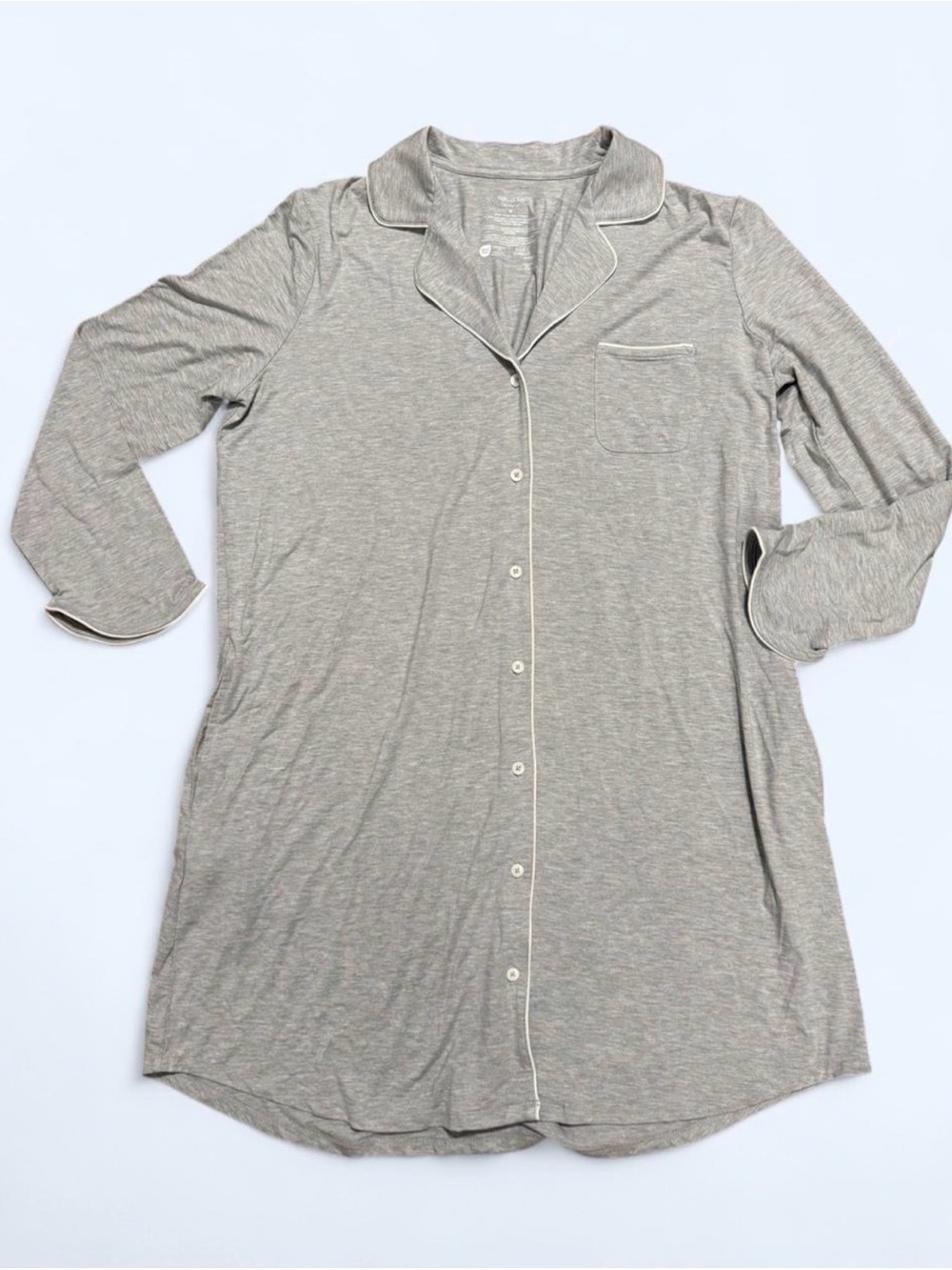 NWT State of Day Gray Long-Sleeved Button-up Cozy Pajamas Women’s Medium